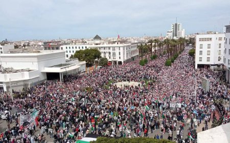 Thousands of Moroccans March in Rabat to Support Gaza, Denounce Normalization with Israel
