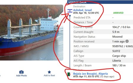 Scandal Shakes Algeria: Ship Sails from Bejaia to Israel, Exposing Regime Hypocrisy